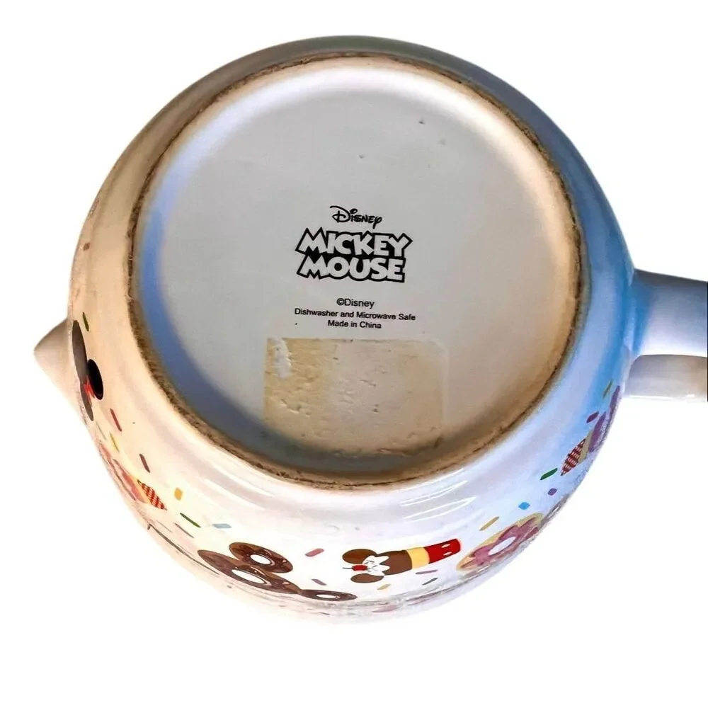 Disney Large Mixing Bowl Mickey Minnie Mouse Ice Cream Doughnuts Motiff
